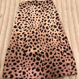 Silk Cheetah Skirt